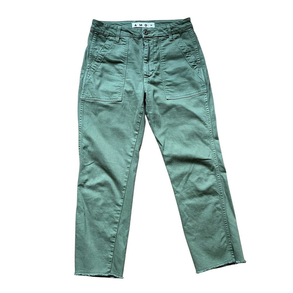AMO Easy Trouser Olive Green Surplus - Utility Workwear Minimalist - 26